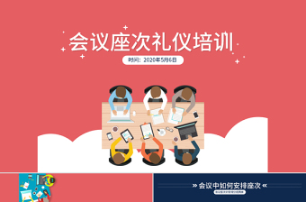 简约大气会议座次礼仪培训商务礼仪PPT