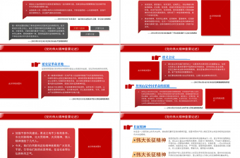 红色精美党的伟大精神重要论述PPT红色简洁党和国家宝贵精神财富党课课件