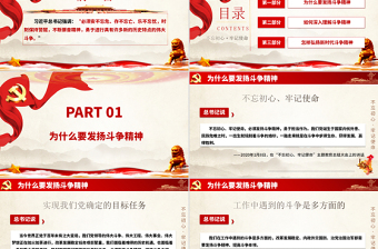 优质简约党政风大力弘扬新时代斗争精神不忘初心牢记使命ppt