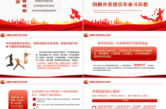 2025青春心向党建功新时代PPT精品庆祝中国青年团成立100周年课件模板