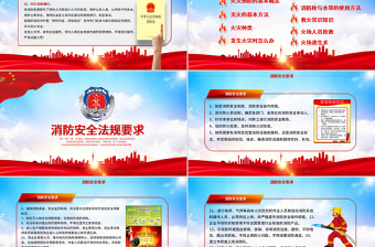 时尚大气消防安全人人有责关注消防安全知识加强消防安全意识消防安全PPT