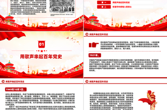 循歌声学党史忆初心PPT以音乐党课的形式讲述党史故事课件下载