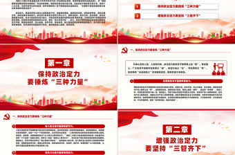 大气时尚党员学习教育之增强政治定力坚定理想信念PPT下载