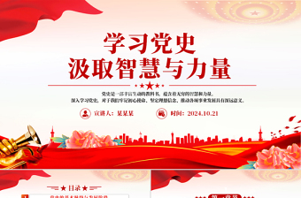 简洁风学习党史汲取智慧与力量PPT简洁风学党史强信念课件