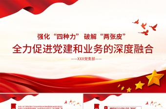 优秀强化四种力破解两张皮全力促进党建和业务的深度融合党课PPT