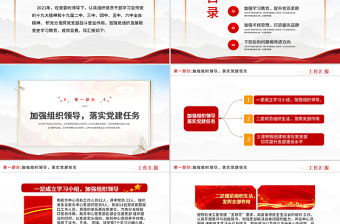 精美大气党支部工作汇报PPT党支部党组织党建工作总结汇报专题党课课件