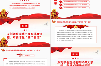 时尚大气深入学习新中国史深刻领会实践历程和伟大道路不断增强“四个自信”专题党课模板