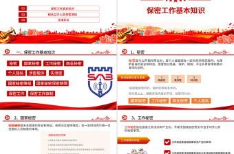 红色大气保密警示教育党课PPT红色党政风基层党政单位保密近视教育专题党课课件模板