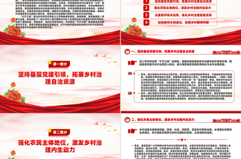 红色质感学习运用“千万工程”经验助推乡村治理现代化PPT党政风深入学习千万工程微党课