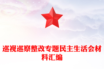 通用巡视巡察整改专题民主生活会材料汇编