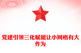 优质三化赋能党建引领基层治理PPT规范化建设精细化服务信息化赋能完善网格体系党课(讲稿)