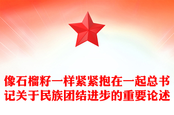 精品像石榴籽一样紧紧抱在一起PPT总书记谈民族团结进步微党课(讲稿)