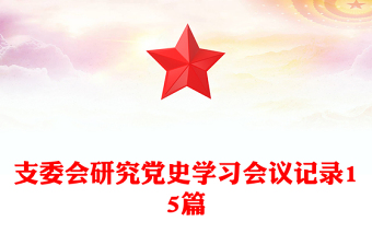 通用支委会研究党史学习会议记录15篇