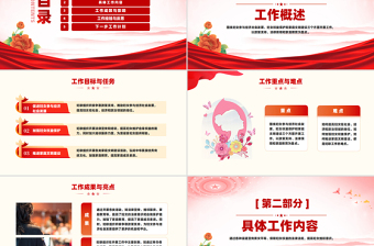 大气精美妇联工作汇报年终工作总结述职报告PPT下载