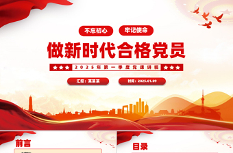 2025年第一季度党课ppt