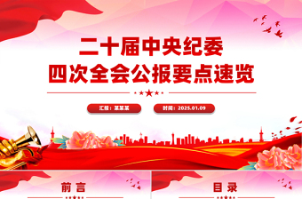优秀学习解读二十届中央纪委四次全会公报要点PPT课件