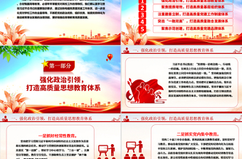 简洁大气加强党对教育工作的全面领导打造高校高质量党建体系ppt2025打造高校高质量党建体系主题课件