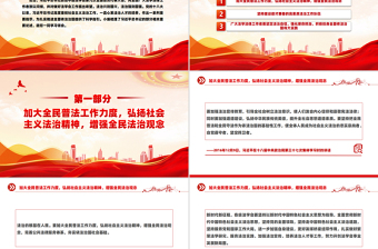 极简风总书记重要论述PPT坚定法治自信强化使命担当课件下载