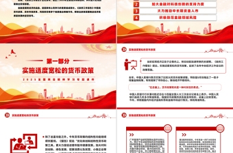 红色党政风《政府工作报告》里的2025年金融风向标PPT两会精神学习课件