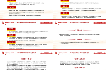 简洁大气关于涉外知识产权纠纷处理的规定PPT法律法规课件