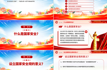 大气精美第10个全民国家安全教育日PPT全民国家安全教育走深走实十周年课件下载