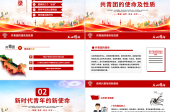 大气时尚弘扬五四精神PPT精美创意2025纪念五四运动青春跟党走建功新时代PPT课件