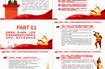 大气精美精美风2025党员干部五一特别教育PPT大力弘扬劳模精神劳动精神工匠精神微党课课件