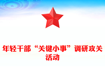 优秀年轻干部“关键小事”调研攻关活动PPT课件下载(讲稿)