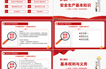 大气精美安全生产应急科普知识大全PPT红色精美全国安全生产月主题课件