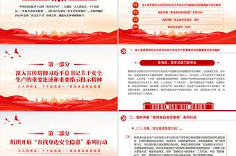 简洁风2025全国安全生产月安全生产知识教育培训PPT课件模板