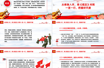 红色简洁严于律己克己奉公PPT2025年党员干部思想教育主题党课