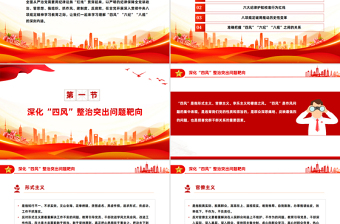 大气精美四风六纪八规党的作风建设党课PPT课件