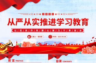 大气精美从严从实推进学习教育PPT大气创意主题教育课件