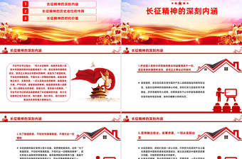 优秀重温长征精神PPT党政风中国精神系列课件