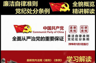 2025中国共产党廉洁自律准则ppt微党课